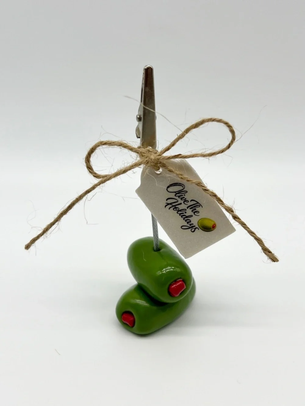 Olive The Holidays Photo Holder, Ornament & Gift Jar | Handmade Green Olive